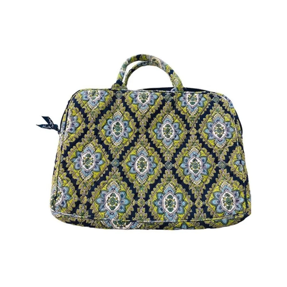 Vera Bradley Cambridge Laptop Sleeve Tote Bag Monogrammed Personalized 